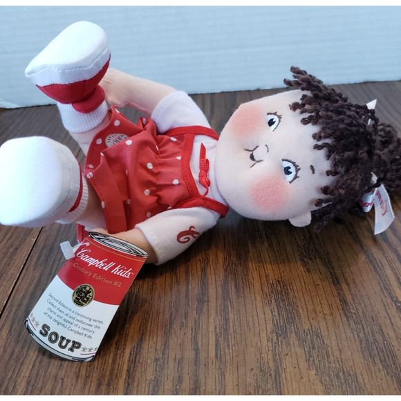 Campbells Soup Kids 100th Anniversary Girl Doll Plush Toy in Red outfit with Dot - Picture 3 of 6
